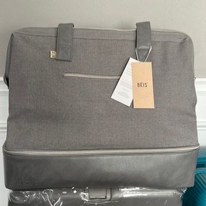 BEIS Gray Weekender Travel Bag
